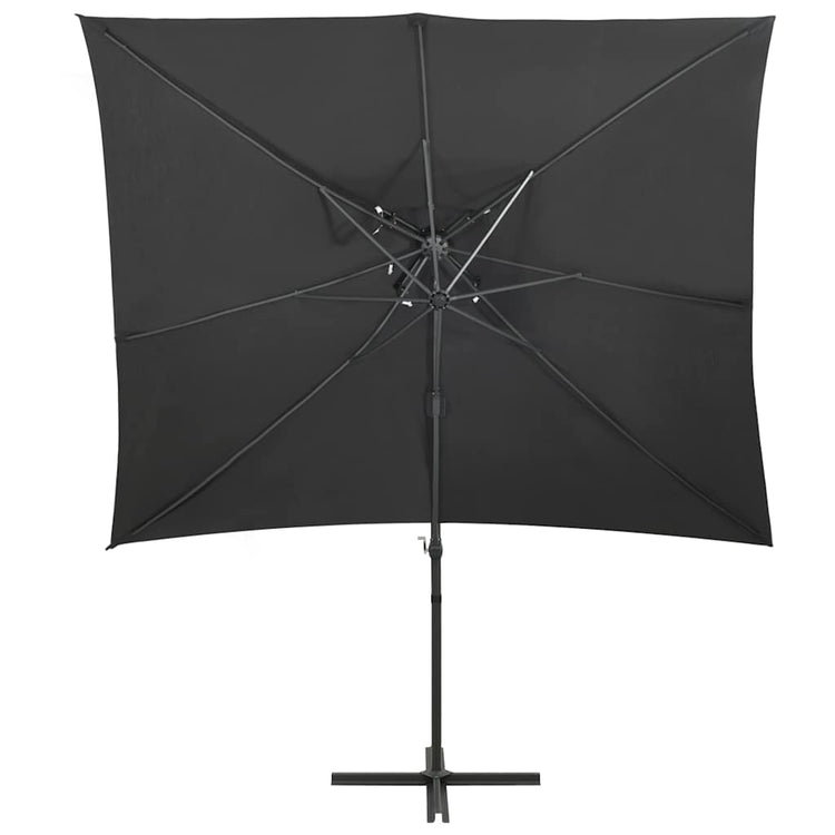 Vidaxl Parasol flottant avec un double toit 250x250 cm anthracite -colored