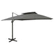 Vidaxl Parasol flottant avec un double toit 300x300 cm anthracite -colored