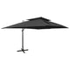Parasol flottant vidaxl avec toit double 400x300 cm noir