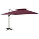 Vidaxl Parasol flottant avec un double toit 300x300 cm rouge borgogne