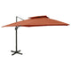 Vidaxl Parasol flottant avec toit double 300x300 cm en terre cuite -colored