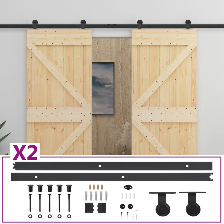 Vidaxl Porte coulissante avec pâte 100x210 cm
