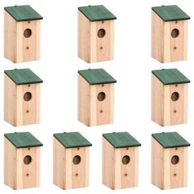 Vidaxl Bird Houses 10 PCS 12x12x22 cm