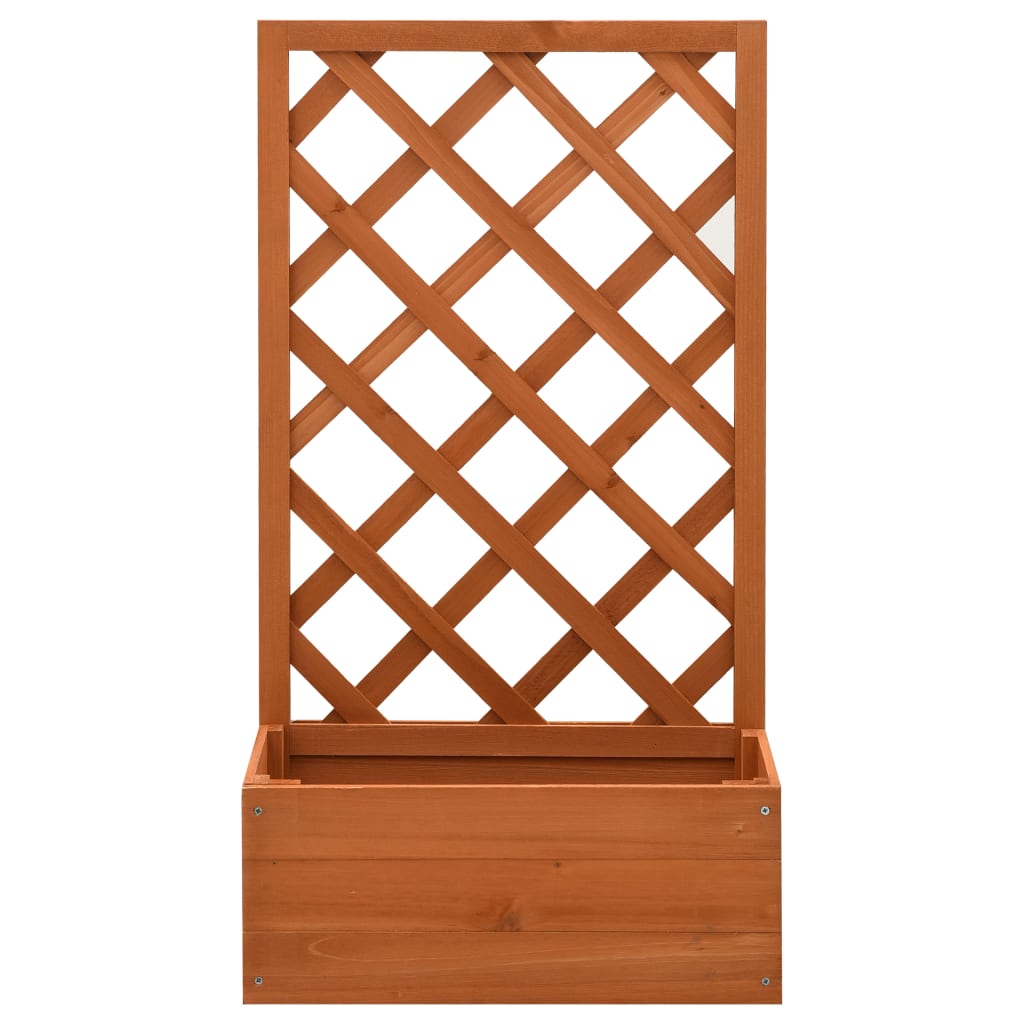 Vidaxl latwerkplantenbak 50x25x90 cm en pin solide orange