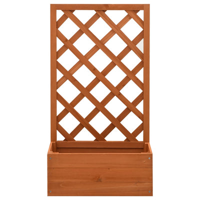 Vidaxl latwerkplantenbak 50x25x90 cm en pin solide orange