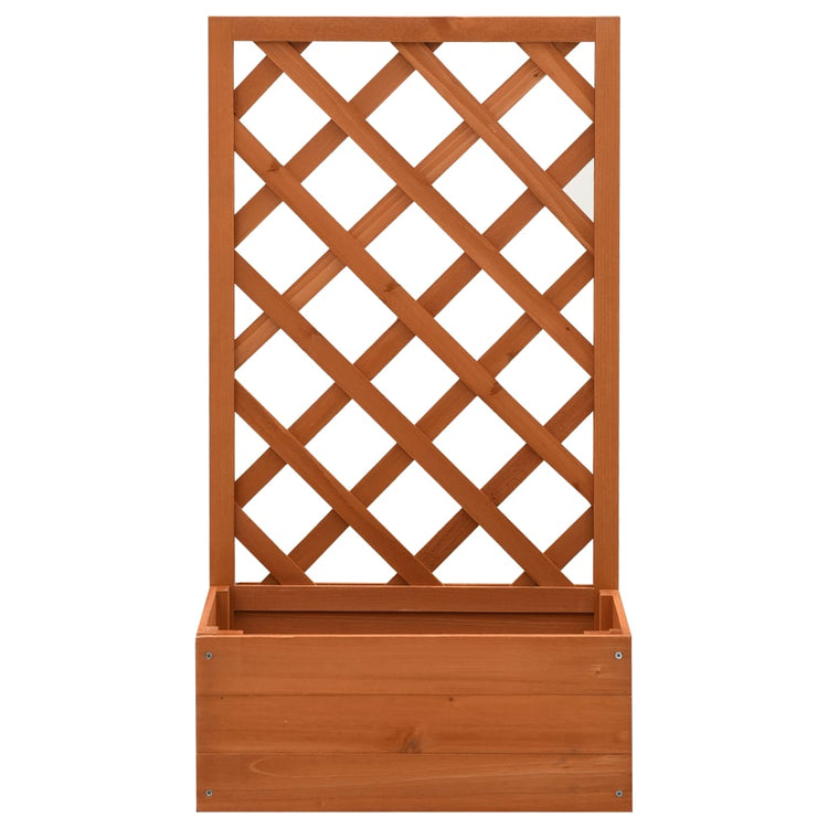 Vidaxl latwerkplantenbak 50x25x90 cm en pin solide orange