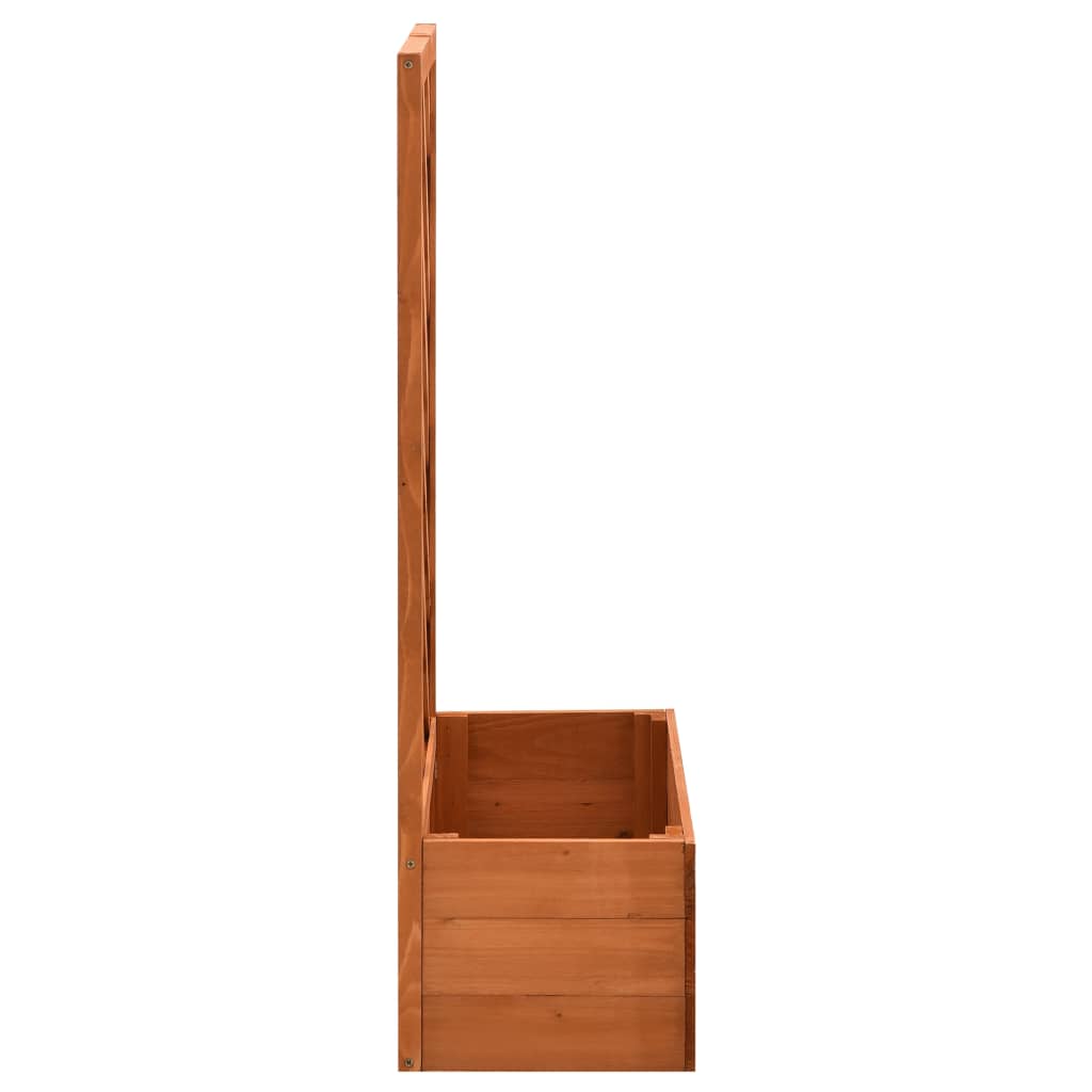 Vidaxl latwerkplantenbak 50x25x90 cm en pin solide orange