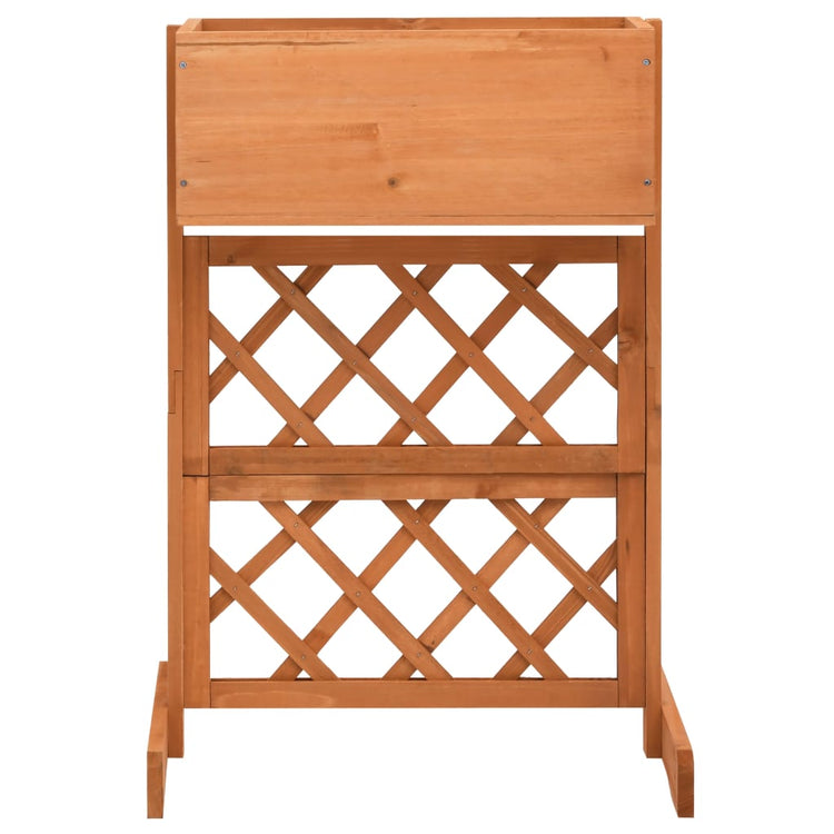 Vidaxl latwerkplantenbak 45x30x74 cm en pin solide orange