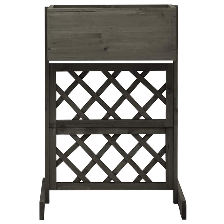 Vidaxx jardinière treillis 45x30x74 cm bois de pin massif gris