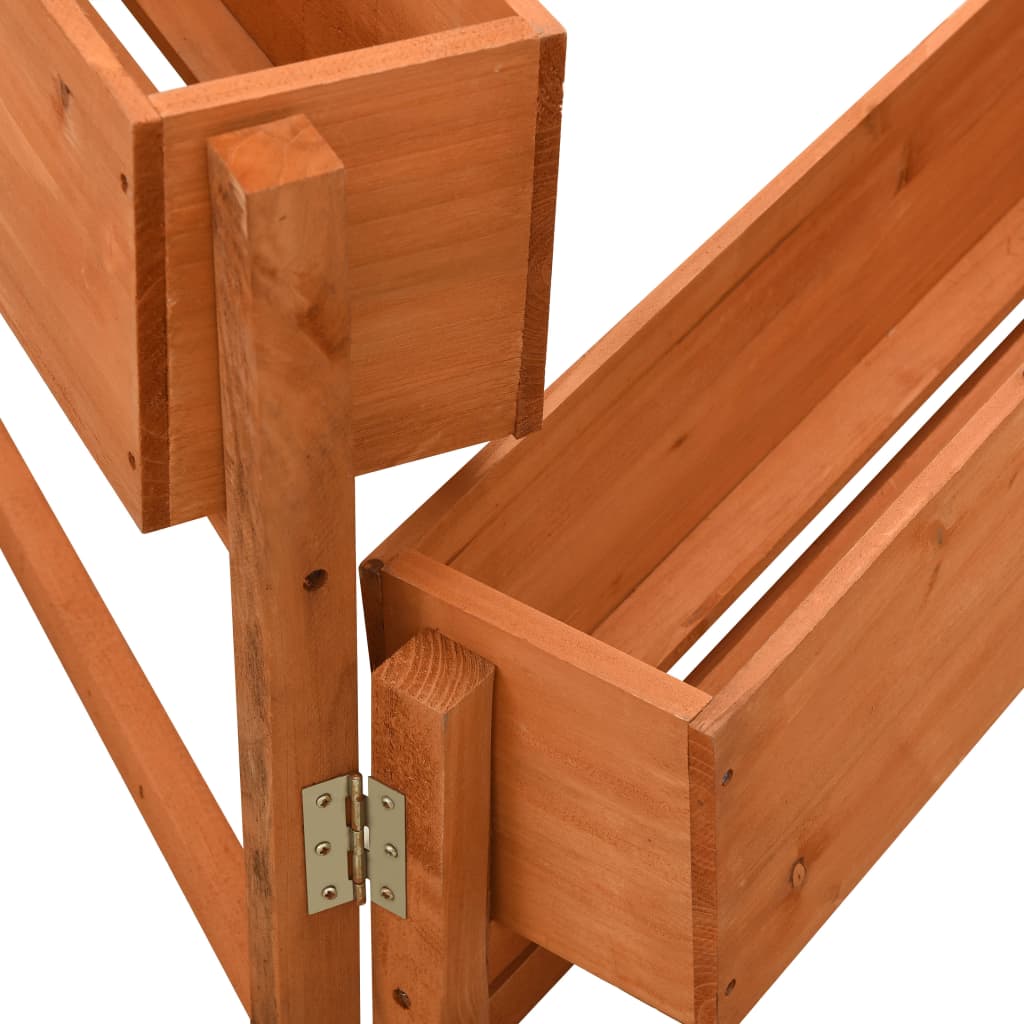 Vidaxl planteur pliable 60x14x75 cm en pin solide orange