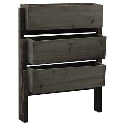 Vidaxl Planter pliable 60x14x75 cm gris de porage solide