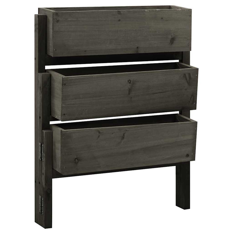 Vidaxl Planter pliable 60x14x75 cm gris de porage solide