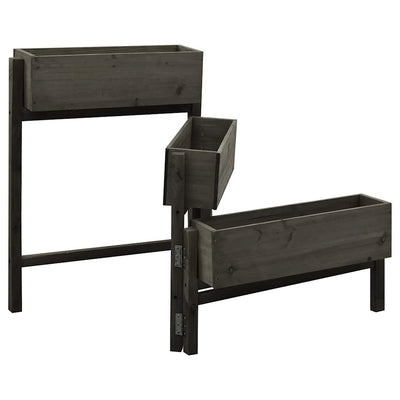 Vidaxl Planter pliable 60x14x75 cm gris de porage solide