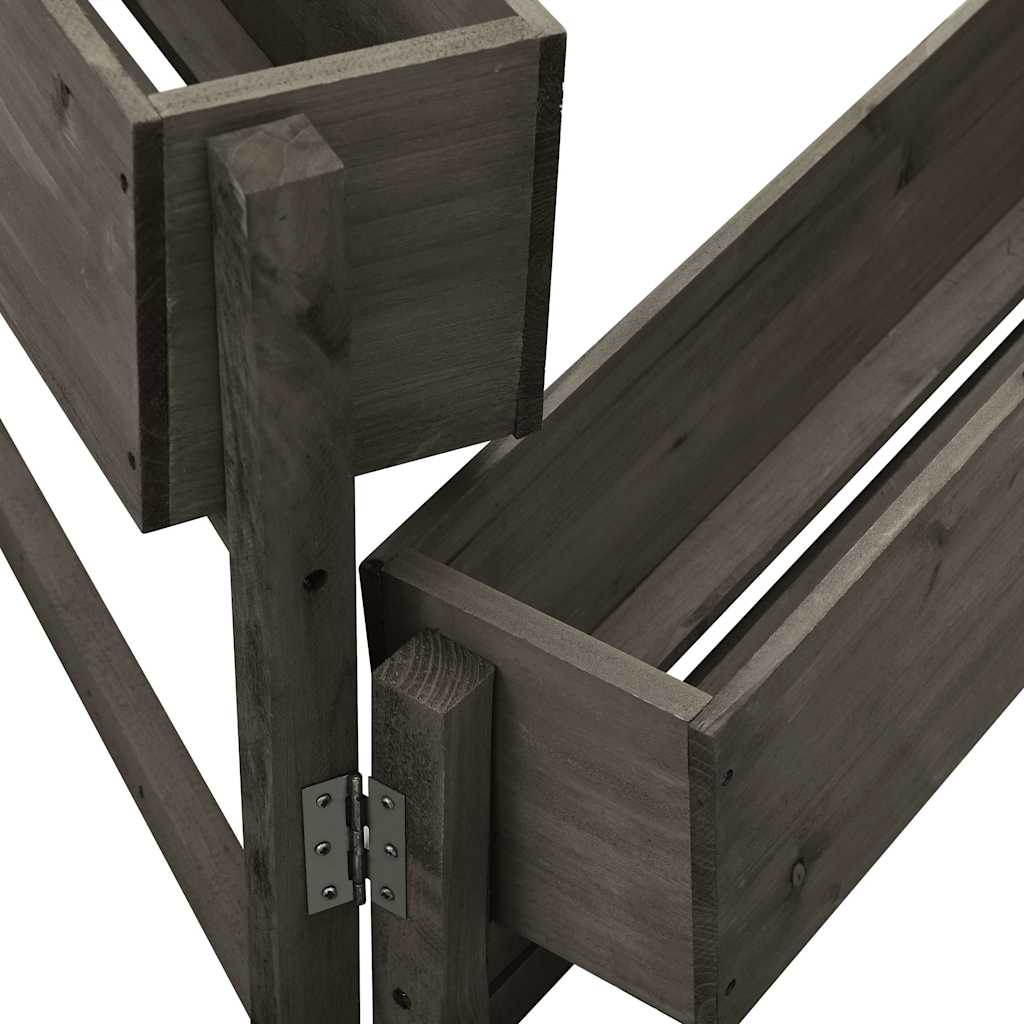 Vidaxl Planter pliable 60x14x75 cm gris de porage solide
