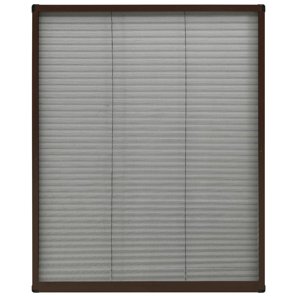 Vidaxl Fenêtre Plissé 80x100 cm en aluminium brun