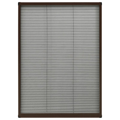 Vidaxl Fenêtre Plissé 80x120 cm en aluminium brun