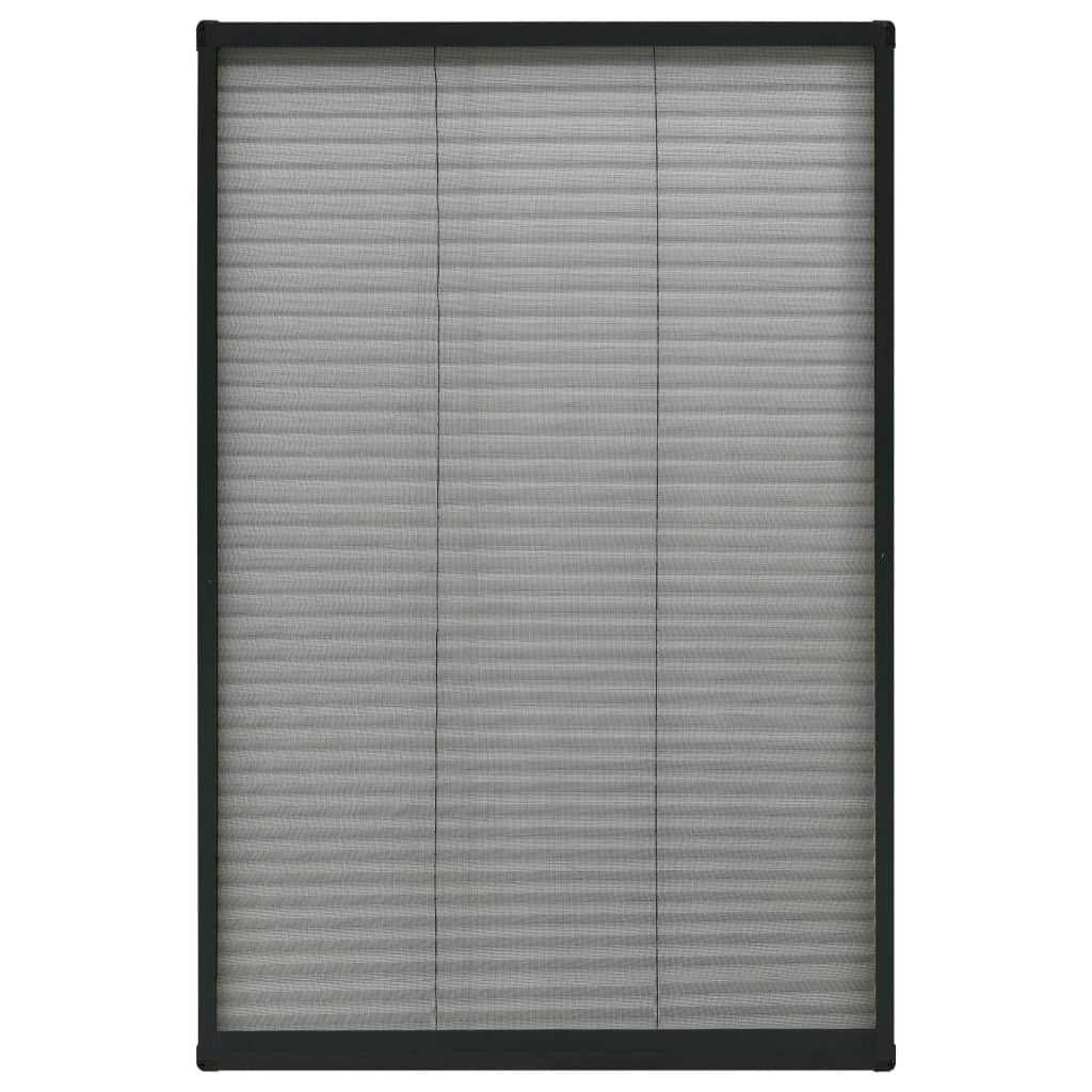 Vidaxx moustiquaire plissée 80x160 cm aluminium anthracite