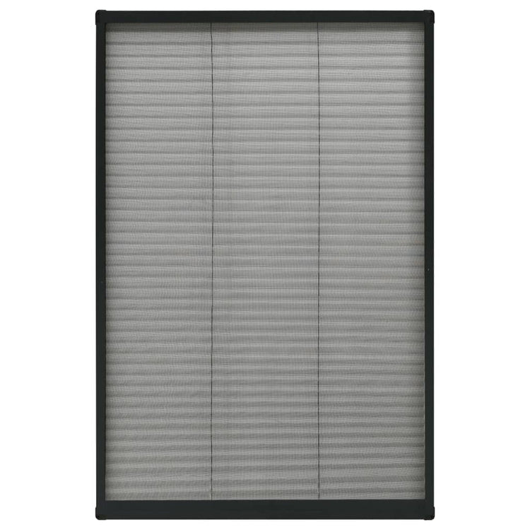 Vidaxx moustiquaire plissée 80x160 cm aluminium anthracite