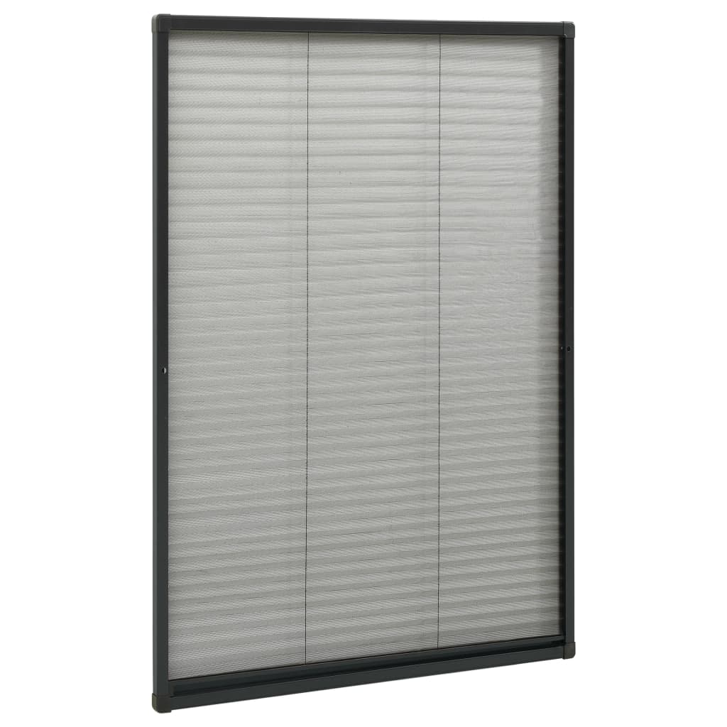 Vidaxx moustiquaire plissée 80x160 cm aluminium anthracite
