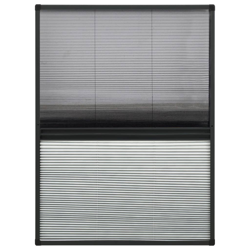 Vidaxl raamhor plissé avec une occlusion 80x120 cm en aluminium