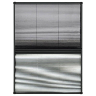 Vidaxl raamhor plissé avec une occlusion 80x120 cm en aluminium