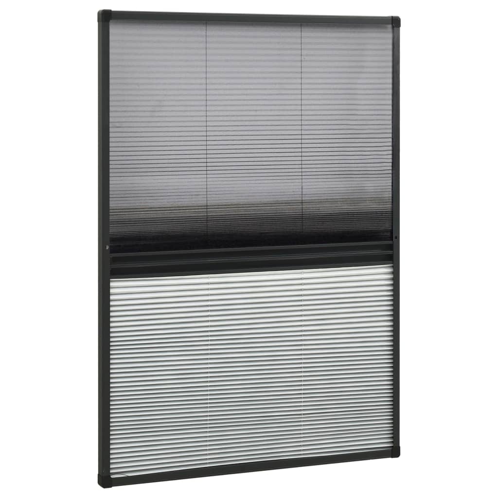 Vidaxl raamhor plissé avec une occlusion 80x120 cm en aluminium
