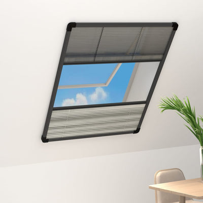 Vidaxl raamhor plissé avec une occlusion 80x120 cm en aluminium