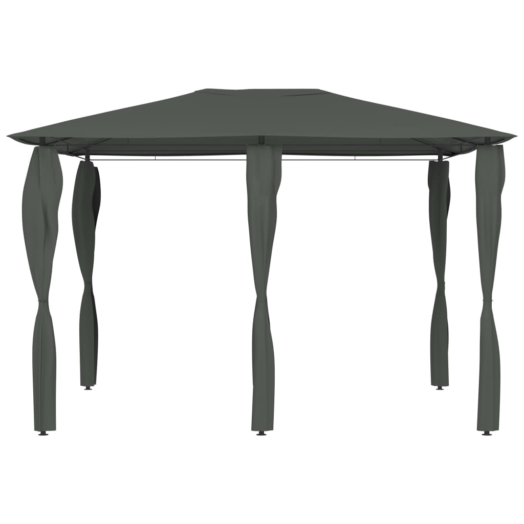 L'arbor vidaxl avec couvercles de poteau 160 g m² 3x4x2,6 m anthracite -colored