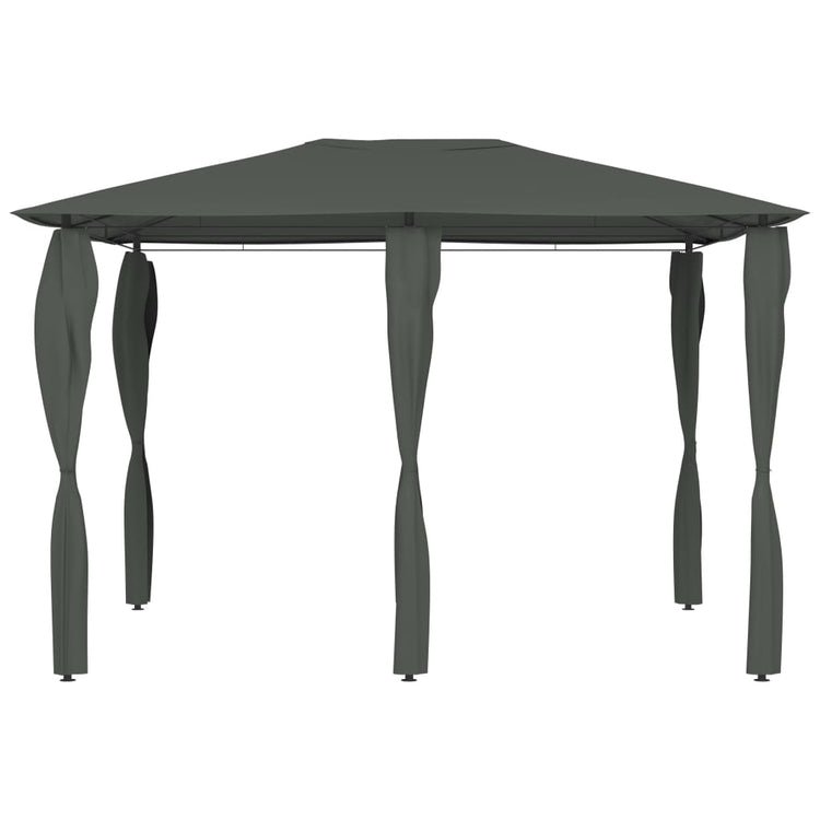 L'arbor vidaxl avec couvercles de poteau 160 g m² 3x4x2,6 m anthracite -colored