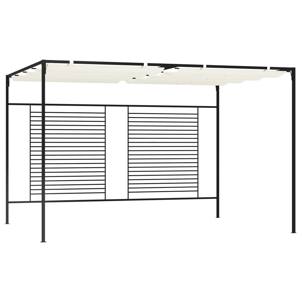 Arbor vidaxl avec toit extensible 180 g m² 3x4x2,3 M crème -colored