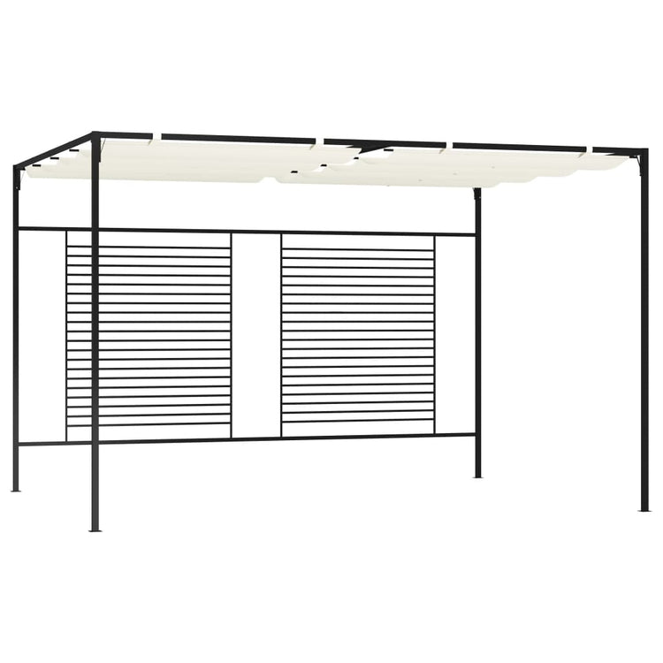 Arbor vidaxl avec toit extensible 180 g m² 3x4x2,3 M crème -colored