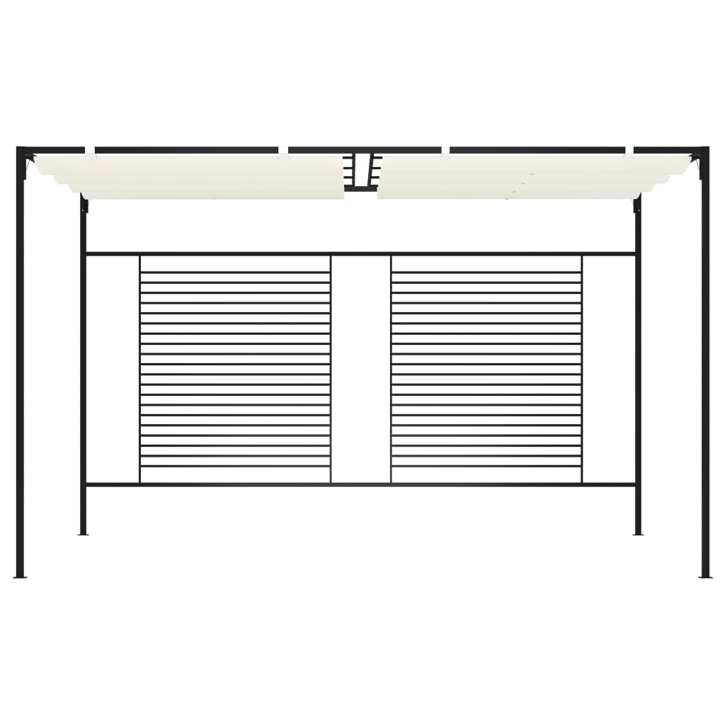 Arbor vidaxl avec toit extensible 180 g m² 3x4x2,3 M crème -colored
