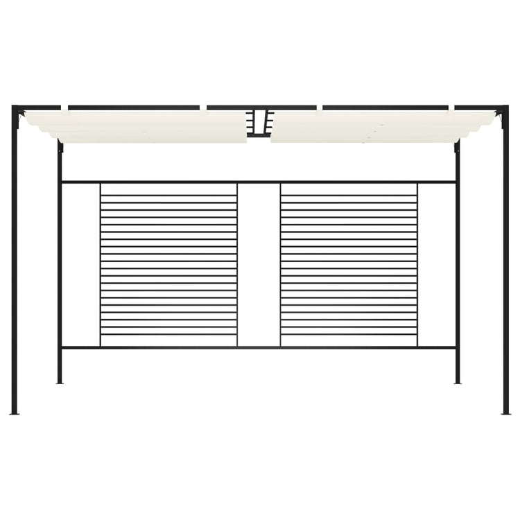 Arbor vidaxl avec toit extensible 180 g m² 3x4x2,3 M crème -colored