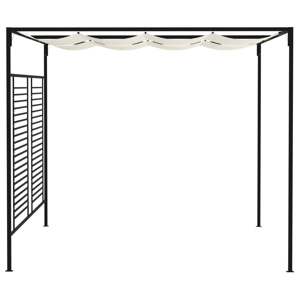 Arbor vidaxl avec toit extensible 180 g m² 3x4x2,3 M crème -colored