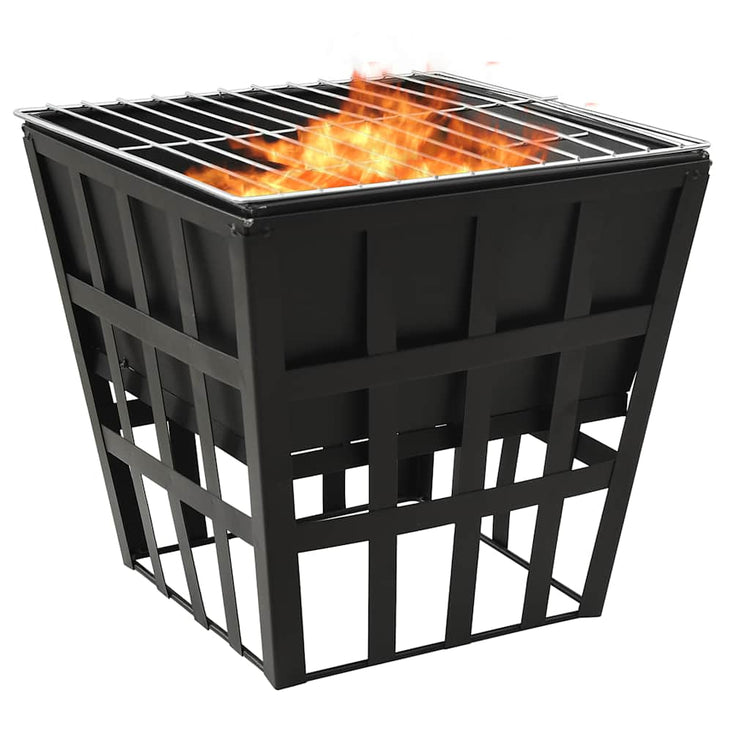 Vidaxxl brasero et barbecue 2-en-1 34x34x48 cm acier
