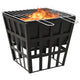 Vidaxxl brasero et barbecue 2-en-1 34x34x48 cm acier