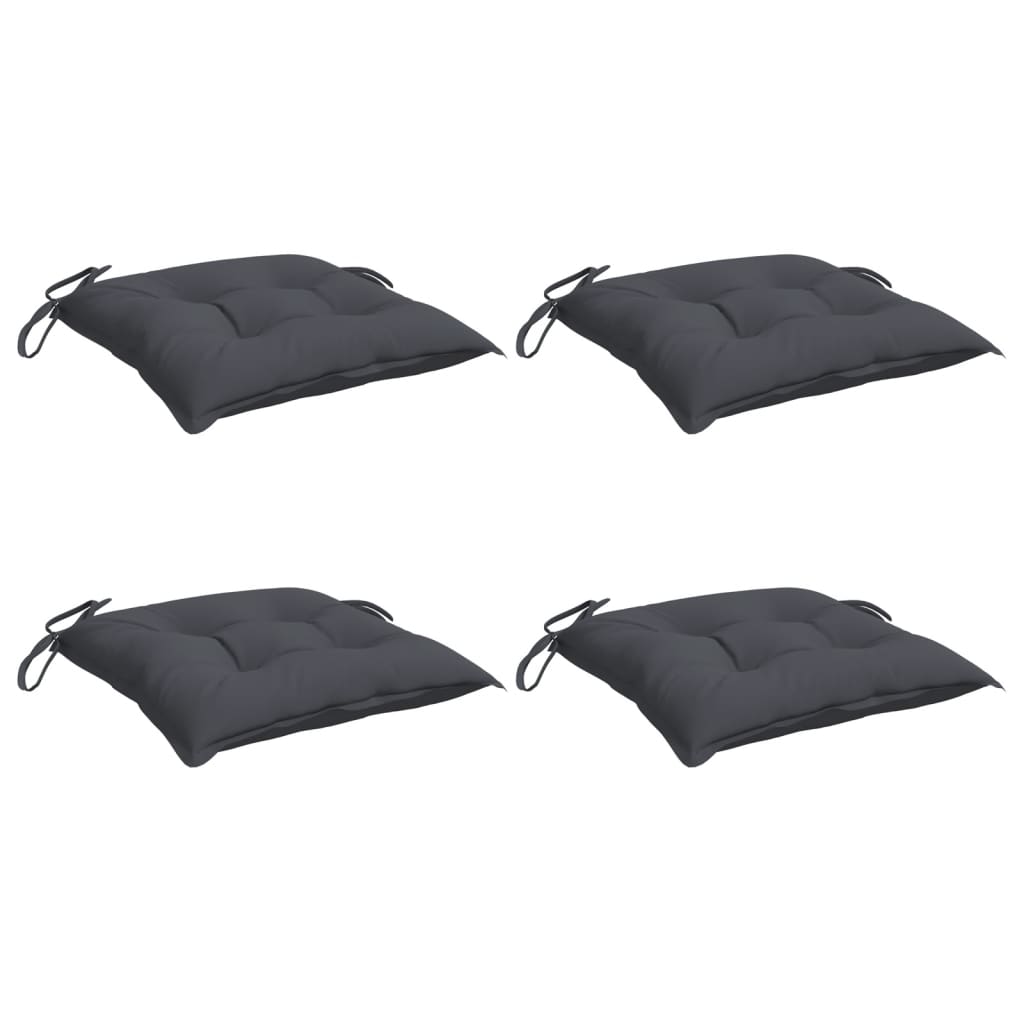 Coussins de chaise Vidaxl 4 pcs 40x40x7 cm Oxford tissu anthracite -colored