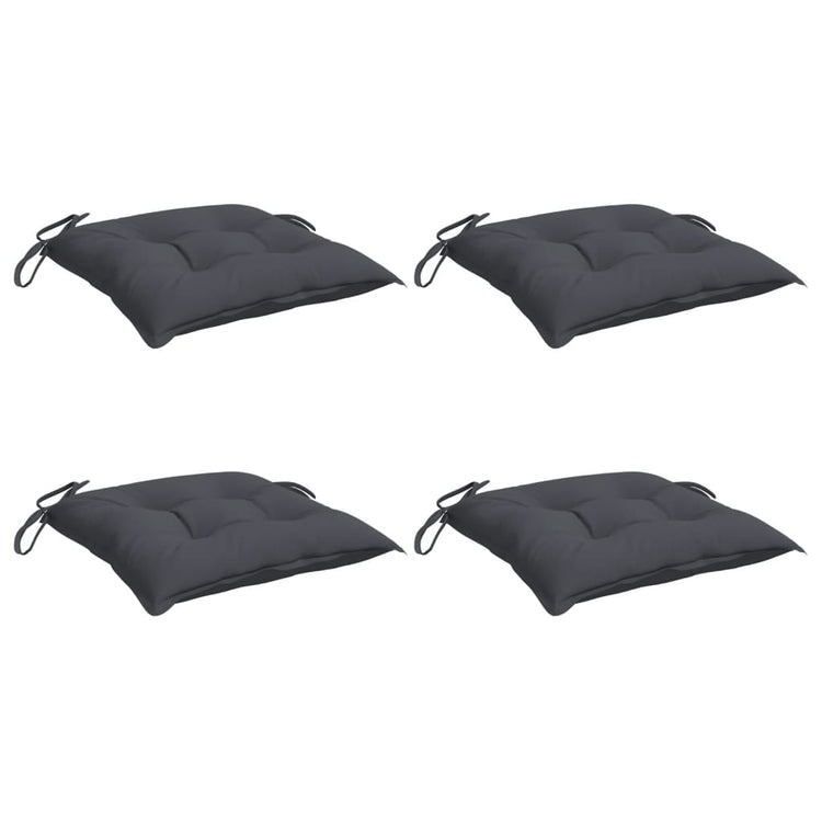 Coussins de chaise Vidaxl 4 pcs 40x40x7 cm Oxford tissu anthracite -colored