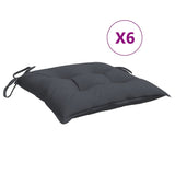 Coussins de chaise Vidaxl 6 pcs 40x40x7 cm Oxford tissu anthracite -colored - afbeelding 2