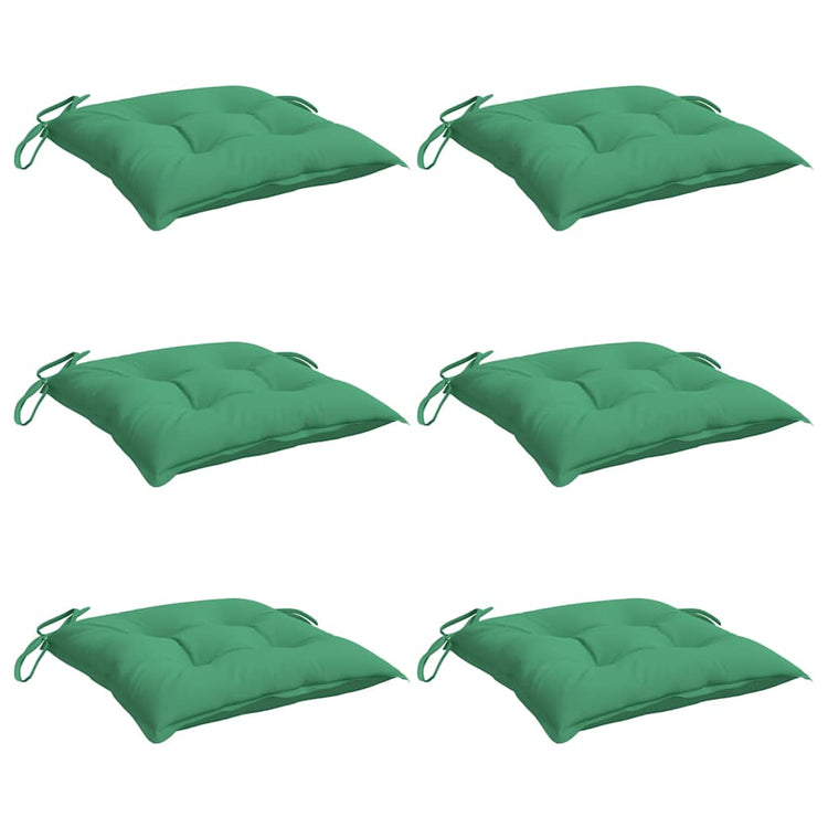 Vidaxx coussins de chaise 6 pcs 40x40x7 cm tissu oxford vert