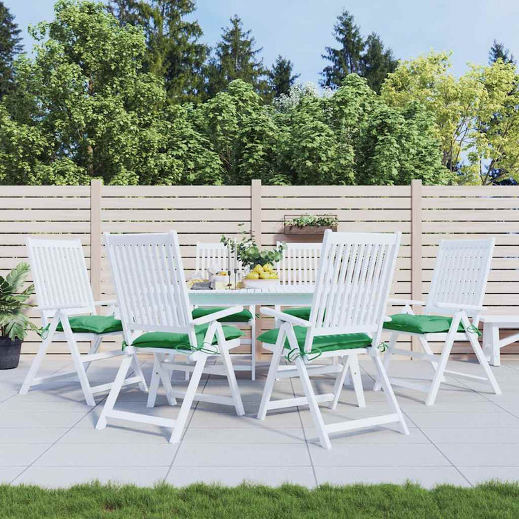Vidaxx coussins de chaise 6 pcs 40x40x7 cm tissu oxford vert