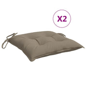 Coussins de chaise vidaxl 2 pcs 40x40x7 cm oxford tissu taupe - afbeelding 2