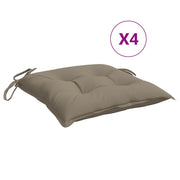 Coussins de chaise vidaxl 4 pcs 40x40x7 cm oxford tissu taupe - afbeelding 2