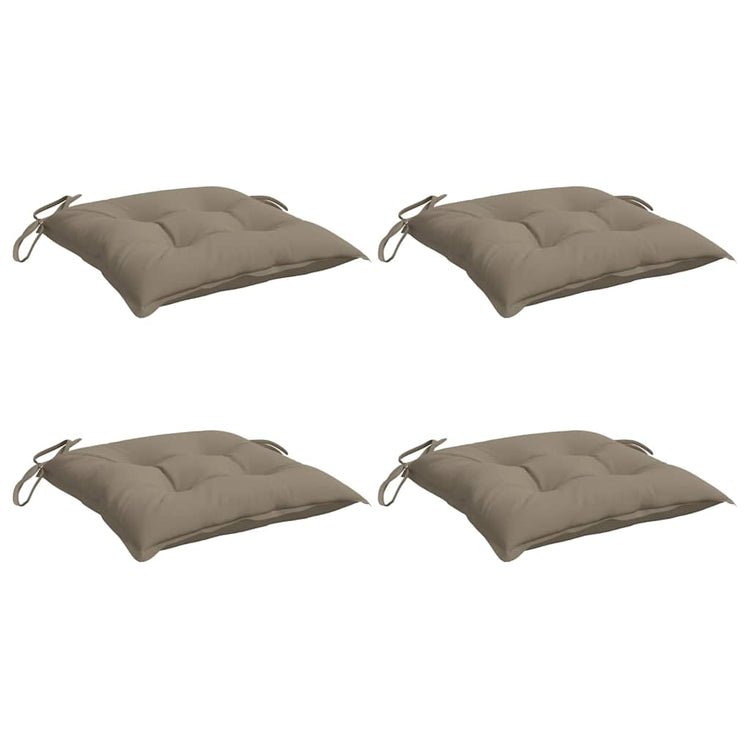 Coussins de chaise vidaxl 4 pcs 40x40x7 cm oxford tissu taupe