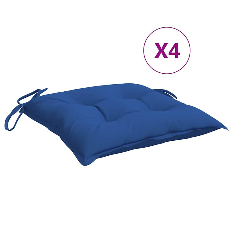 Vidaxx coussins de chaise 4 pcs 40x40x7 cm tissu oxford bleu