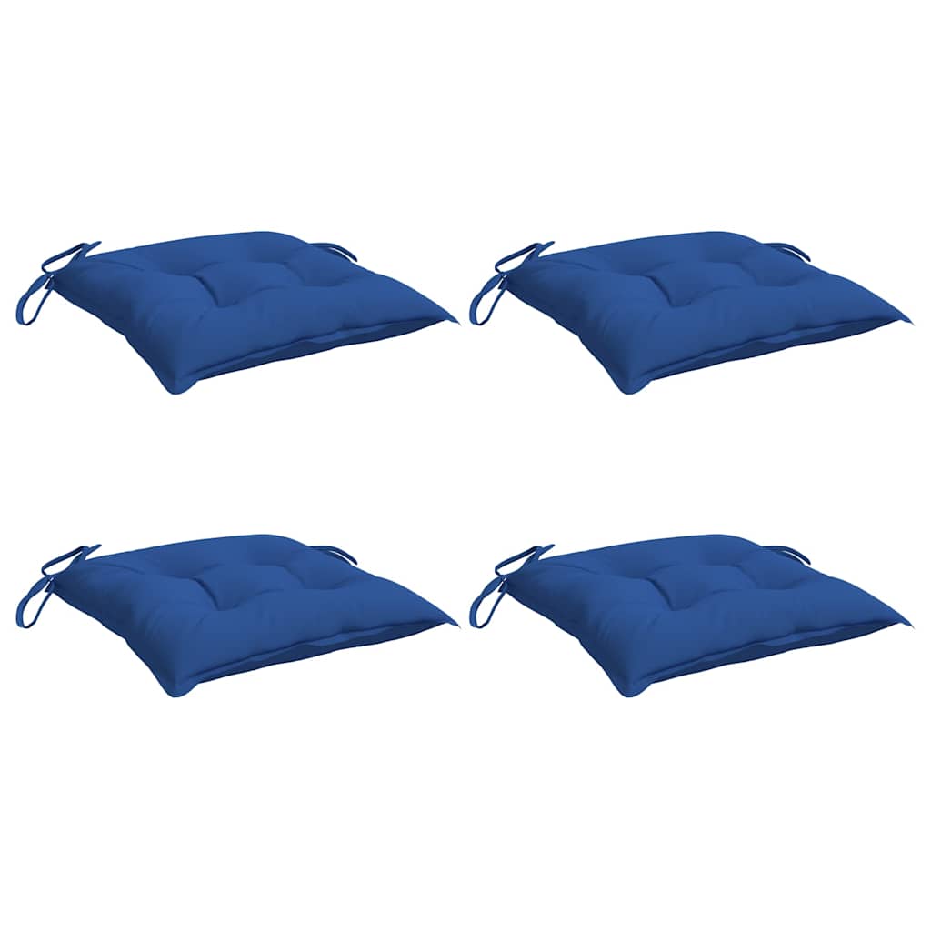 Vidaxx coussins de chaise 4 pcs 40x40x7 cm tissu oxford bleu