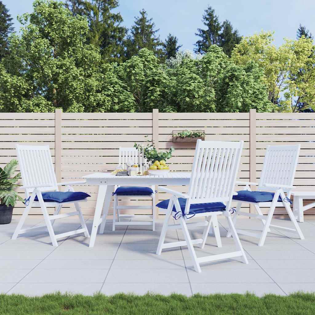 Vidaxx coussins de chaise 4 pcs 40x40x7 cm tissu oxford bleu