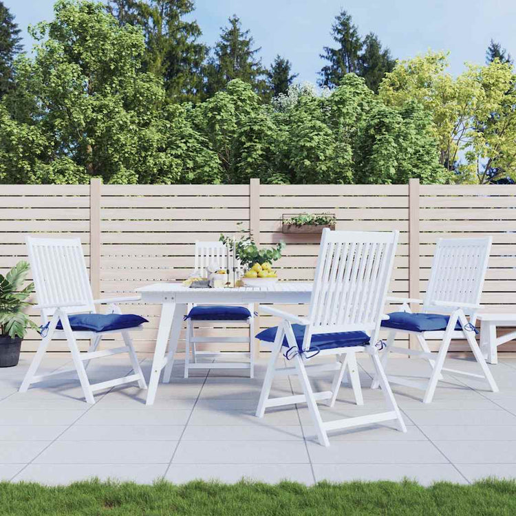 Vidaxx coussins de chaise 4 pcs 40x40x7 cm tissu oxford bleu