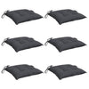 VidaXL coussins de chaise 6 pcs 50x50x7 cm tissu oxford anthracite