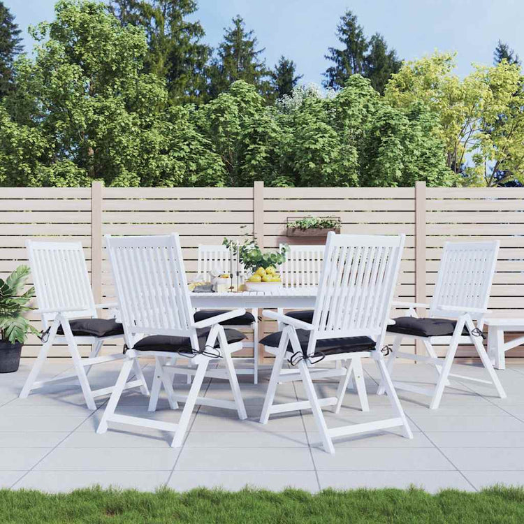 VidaXL coussins de chaise 6 pcs 50x50x7 cm tissu oxford anthracite